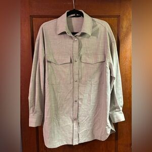 Dynamite Light Gray Button-Up Shirt